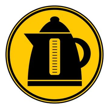 Electric kettle button. Stock Illustration
