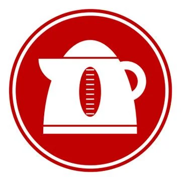 Electric kettle button Stock Illustration