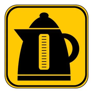 Electric kettle button. Stock Illustration