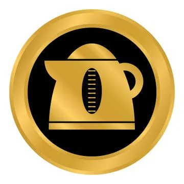 Electric kettle button. Illustrazione stock