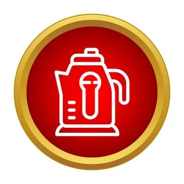 Electric kettle heating water for making tea Stock Illustration