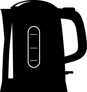 Electric Kettle Icon in flat style. Vector Illustration Stock Illustration