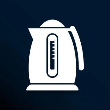 Electric kettle icon kitchen vector preparation illustration Stock Illustration