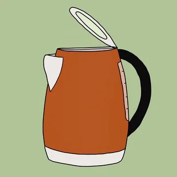 Electric kettle Illustrazione stock