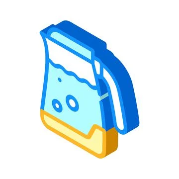 Electric kettle isometric icon vector symbol illustration Illustrazione stock