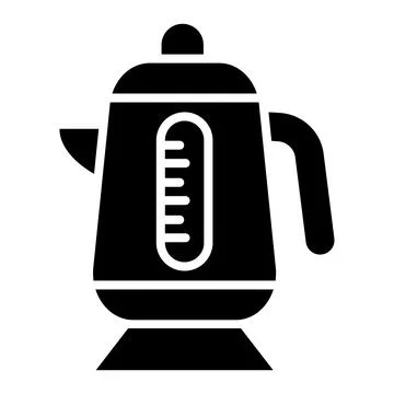 Electric Kettle Vector Icon Design Illustration Stock Illustration