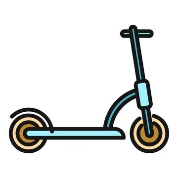 Electric kick scooter icon representing urban mobility Stock Illustration