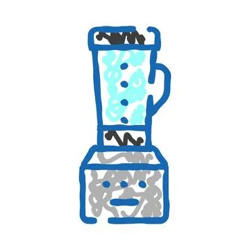 Electric kitchen blender preparing healthy smoothie drink Stock Illustration