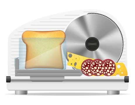 Electric kitchen slicer illustration Stock Illustration