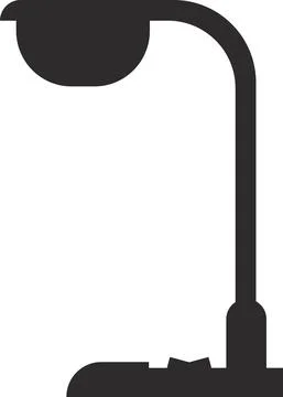 Electric lamp with control panel. Flat vector illustration. Stock Illustration