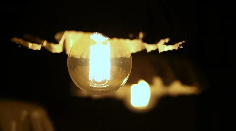 Electric lamp glows in the floor lamp 動画素材 59356445