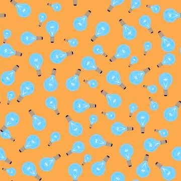 Electric Lamp Seamless Pattern Illustrazione stock