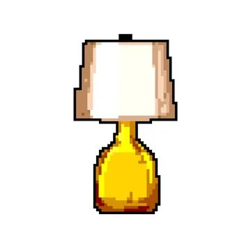 Electric lamp table game pixel art vector illustration Stock Illustration
