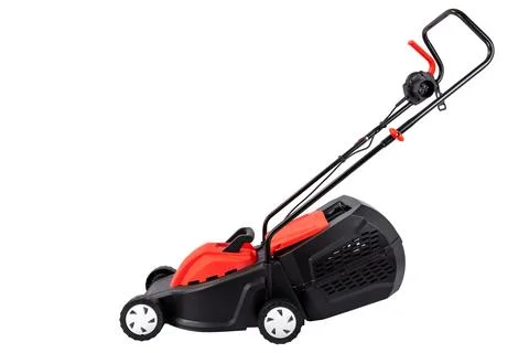 Electric lawn mower Stock Photos