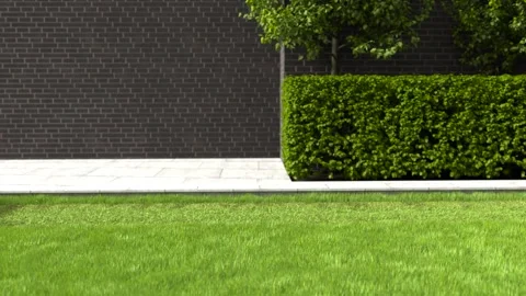 Electric lawn mowing robot, The automatic lawn mower Stock Footage 242691676