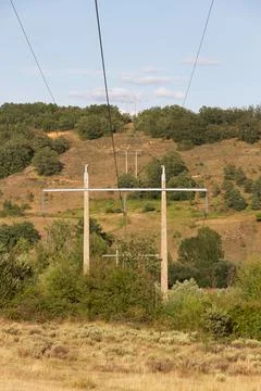 Electric Laying on a Hill Stock Photos