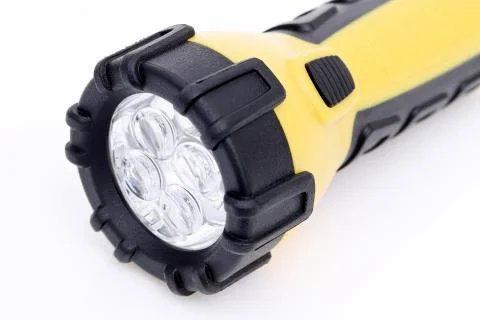 Electric led pocket flashlight Stock Photos