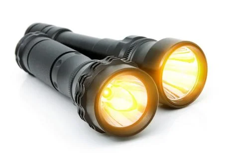 Electric led torches Stock Photos