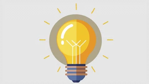 Electric light bulb. Animation is a bright idea. Cartoon Stock Footage 320214452