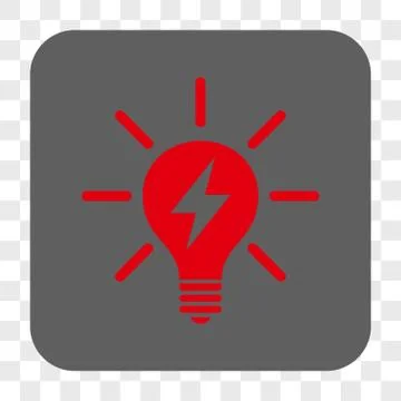 Electric Light Bulb Interface Toolbar Button Illustrazione stock