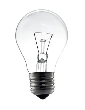 Electric light bulb on a white background Stock Photos