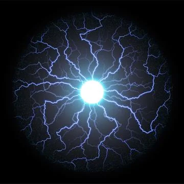 Electric light flash or vector lightning circle Stock-Illustration