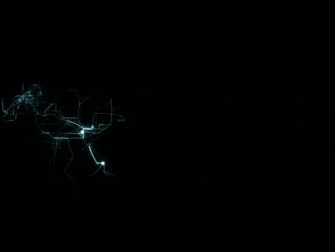 Electric Light Grid Circuit Turning On Stock Footage 150119064