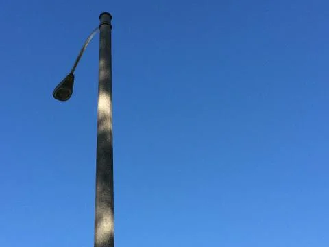 Electric light pole concept background blue sky day Stock Photos