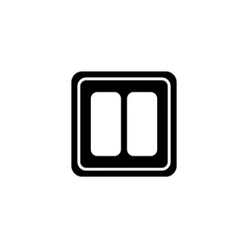 Electric Light Switch Flat Vector Icon Stock Illustration