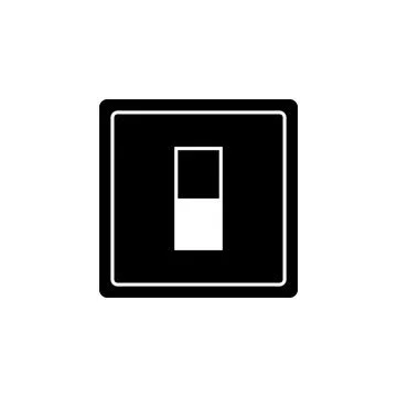 Electric Light Switch Flat Vector Icon Stock Illustration