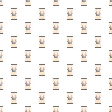 Electric light switch seamless pattern on white background 스톡 일러스트
