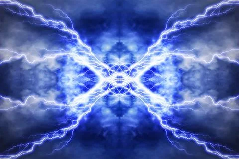 Electric lighting effect, abstract techno backgrounds Stock Illustration