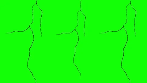 Electric Lightning Bolt Crack Effect Green Screen Grid Animation Background Stock Footage 328435254