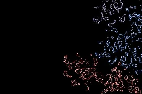 Electric lightning bolt effect on black background. Stock Photos