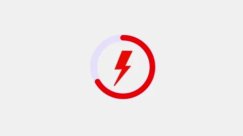 Electric Lightning Bolt Power Symbol Stock Footage 332468403