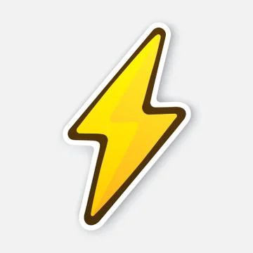 Electric lightning bolt. Thunderbolt strike symbol. Stock Illustration