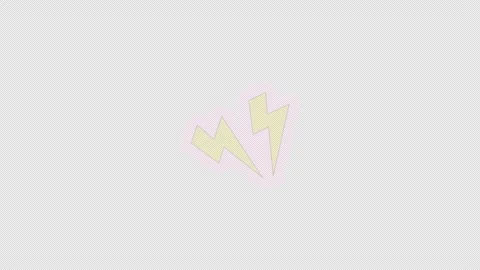 Electric lightning bolts digital sticker animation Stock Footage 332230687