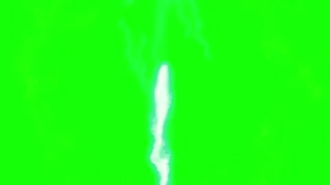 Electric lightning bolts on green background with white highlights Stock Footage 337523657