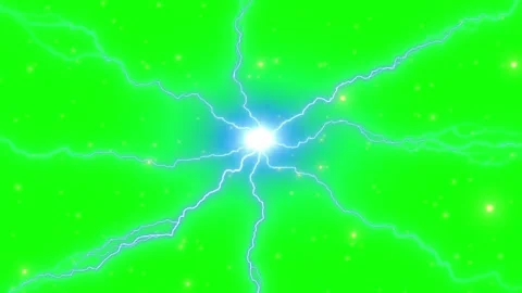 Electric Lightning Bolts Radiating From A Central Bright Light Source On A Stock Footage 338368921
