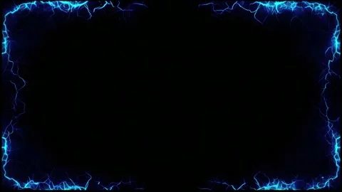 Electric lightning border frame with copy space text overlay, dark backgrou.. Stock Footage 342041320