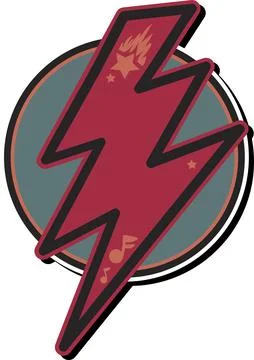 Electric Lightning Discharge Emblem Logotype Stock Illustration