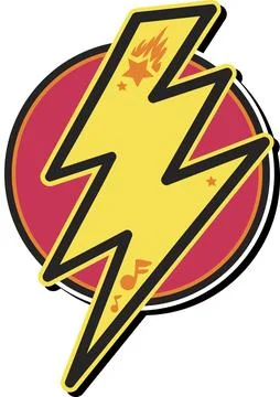 Electric Lightning Discharge Emblem Logotype イラスト素材