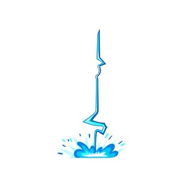 Electric lightning effect cartoon vector illustration Stock Illustration