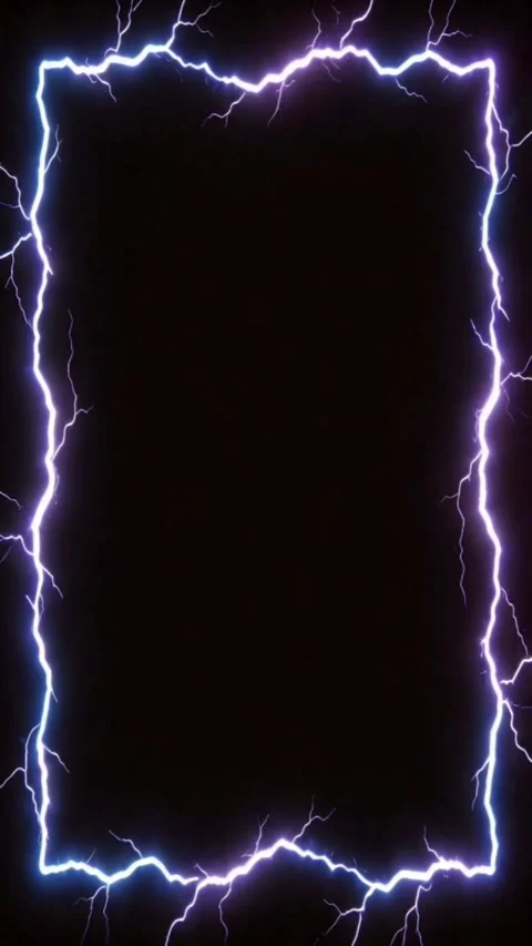 Electric Lightning Frame Border Motion Overlay Stock-Footage 344766929