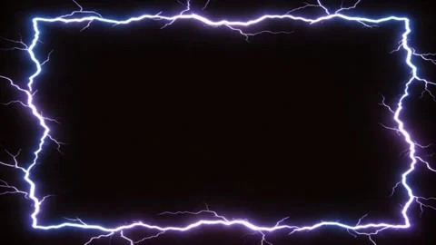 Electric Lightning Frame Video Overlay Stock Footage 344766942