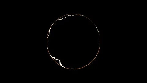 Electric Lightning Ring Loop - Gold and White Stock Footage 336926882