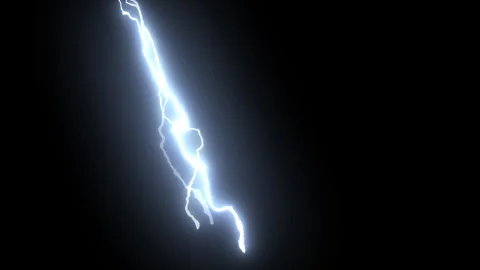 Electric lightning strike overlay with blue thunderbolt flash Stock-Footage 344763741
