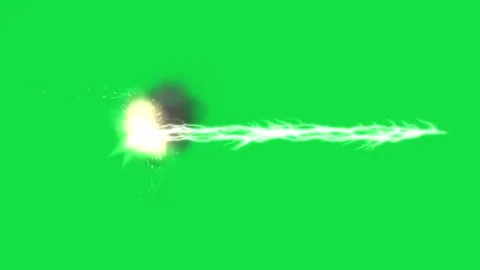 Electric Lightning Superpower Attack Effect Animation On Green Screen 스톡 동영상 303391504