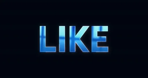 Like. Electric lightning text. Logotype Stock Footage 135721837