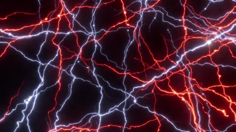 Electric lightning visual effect against dark background Stock Footage 327377785